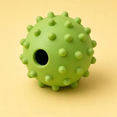 Squeaky Rubber Treat Ball
